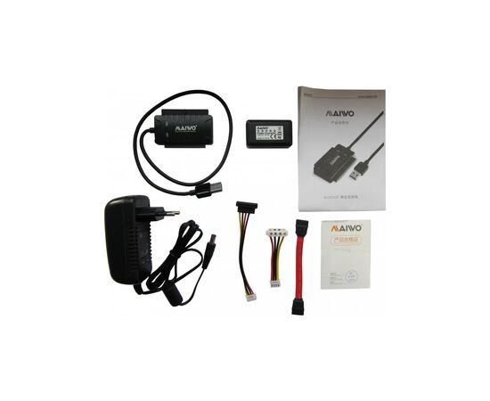 Адаптер Maiwo USB 3.0 to 2.5/3.5'' IDE/SATA HDD/SSD, 5.25'' CD-R, PA 2V/2A (K132U3IS), изображение 4 Адаптер Maiwo USB 3.0 to 2.5/3.5'' IDE/SATA HDD/SSD, 5.25'' CD-R, PA 2V/2A (K132U3IS), изображение 4