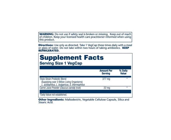 Пробіотики Solaray Ацидофіли, Пробіотик та пребіотик морквяного соку, Acidophi (SOR04825), зображення 2 Пробіотики Solaray Ацидофіли, Пробіотик та пребіотик морквяного соку, Acidophi (SOR04825), зображення 2