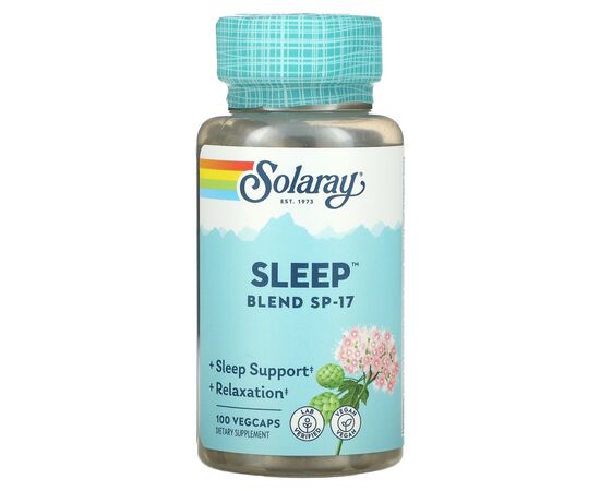 Травы Solaray Здоровый сон, смесь трав SP-17, Sleep Blend SP-17, 100 вегетарианск (SOR-02170)