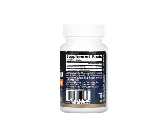 Пробиотики Jarrow Formulas Лактоферрин сублимированный, 250 мг, Lactoferrin, Freeze Dried, 30 ка (JRW-21078), изображение 2 Пробиотики Jarrow Formulas Лактоферрин сублимированный, 250 мг, Lactoferrin, Freeze Dried, 30 ка (JRW-21078), изображение 2