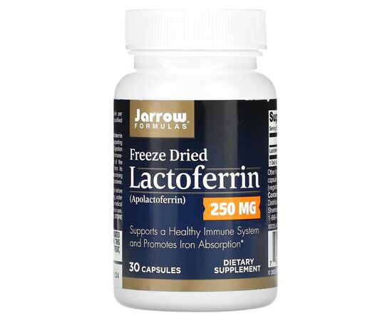 Пробиотики Jarrow Formulas Лактоферрин сублимированный, 250 мг, Lactoferrin, Freeze Dried, 30 ка (JRW-21078)
