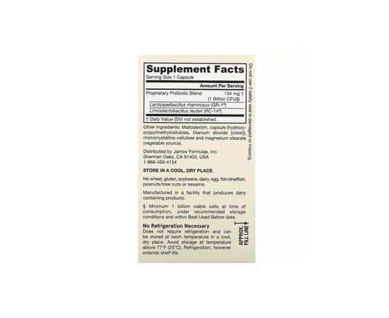 Пробиотики Jarrow Formulas Пробиотики Для Женщин, Женский дофилус, 1 млрд КОЕ, Women's (JRW-03042), изображение 2 Пробиотики Jarrow Formulas Пробиотики Для Женщин, Женский дофилус, 1 млрд КОЕ, Women's (JRW-03042), изображение 2