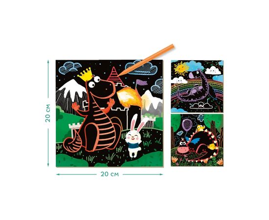 Набор для творчества DoDo гравюр Драконы 3 шт (300215), изображение 4 Набор для творчества DoDo гравюр Драконы 3 шт (300215), изображение 4