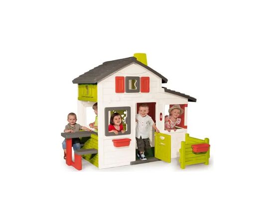 Игровой домик Smoby с дверным звонком столиком и забором (810203), изображение 2 Игровой домик Smoby с дверным звонком столиком и забором (810203), изображение 2