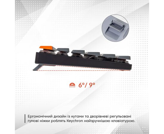 Клавіатура Keychron K1SE 87 Key Gateron Blue RGB Wireless UA Black (K1SEH2_KEYCHRON), зображення 5 Клавіатура Keychron K1SE 87 Key Gateron Blue RGB Wireless UA Black (K1SEH2_KEYCHRON), зображення 5