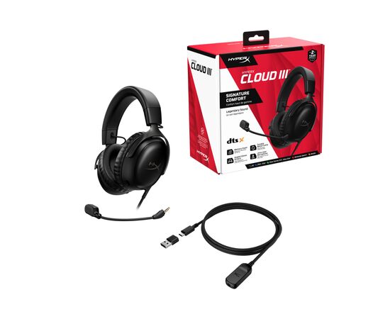 Наушники HyperX Cloud III Black (727A8AA), изображение 8 Наушники HyperX Cloud III Black (727A8AA), изображение 8