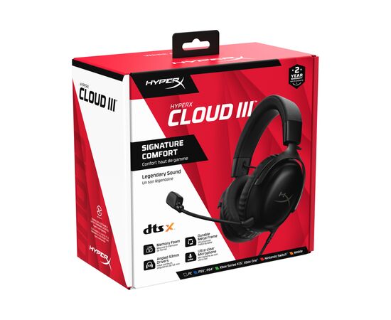 Наушники HyperX Cloud III Black (727A8AA), изображение 9 Наушники HyperX Cloud III Black (727A8AA), изображение 9