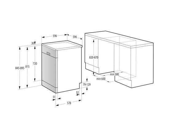Посудомийна машина Gorenje GS62040W (GS 62040 W), зображення 6