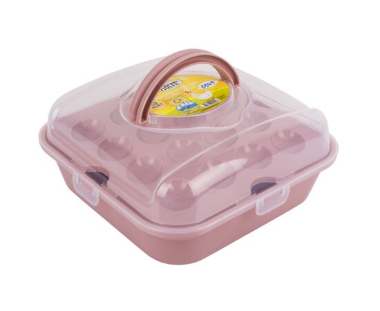 Харчовий контейнер Violet House Powder для яєць на 32 шт Рожевий (0049 POWDER д/яєць 32)