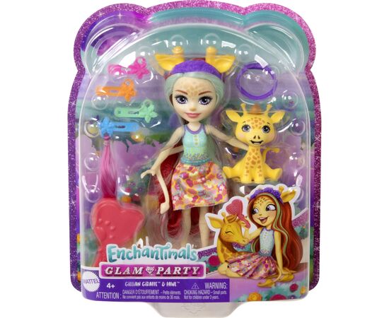 Кукла Enchantimals Гламурные прически Жирафа Джиллиан (HNV29), изображение 5 Кукла Enchantimals Гламурные прически Жирафа Джиллиан (HNV29), изображение 5