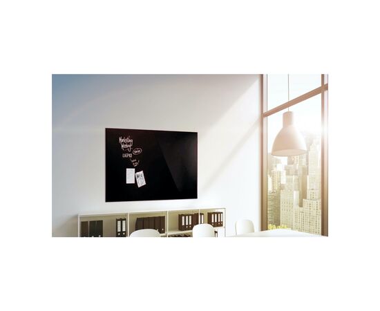 Офісна дошка Magnetoplan скляна магнітно-маркерна 1200x900 чорна Glassboard-Black (13404012), зображення 7