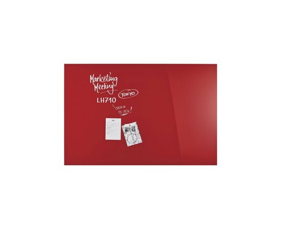 Офісна дошка Magnetoplan скляна магнітно-маркерна 1500x1000 червона Glassboard-Red (13408006), зображення 5
