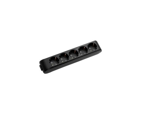 Колодка для подовжувача Panasonic X-tendia із заземленням 5 гнізд black (WLTB04502BL-UA)