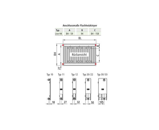 Радиатор стальной Kermi Therm-X2 Kermi Line-K, PLK, 22 тип, 500x1600мм (PLK220501601N2K), изображение 4 Радиатор стальной Kermi Therm-X2 Kermi Line-K, PLK, 22 тип, 500x1600мм (PLK220501601N2K), изображение 4