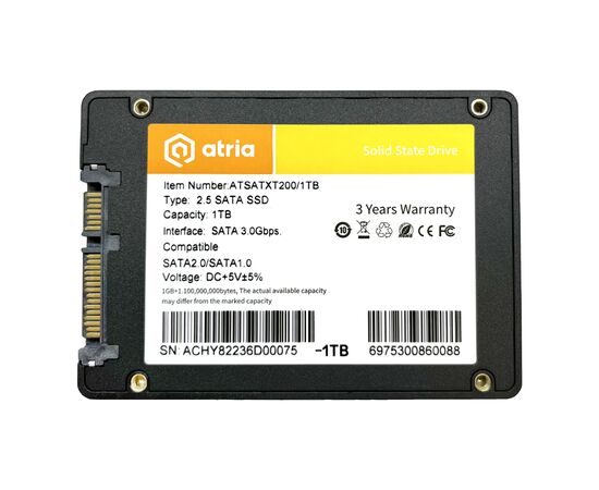 Накопитель SSD 2.5" 1TB XT200 ATRIA (ATSATXT200/1024), изображение 2 Накопитель SSD 2.5" 1TB XT200 ATRIA (ATSATXT200/1024), изображение 2
