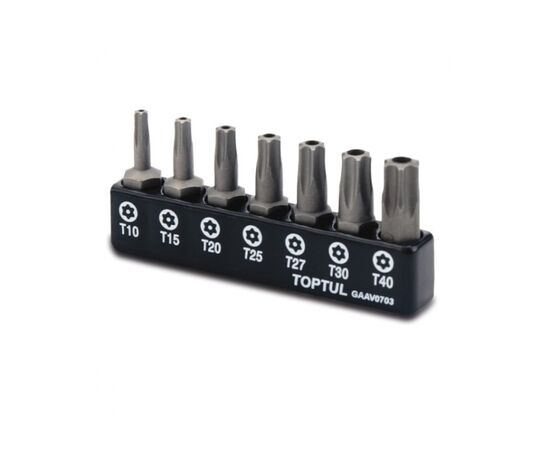 Набір біт Toptul TORX з отвором 1/4" 7од. (T10-T40) (GAAV0703)