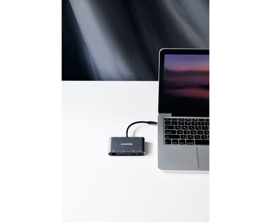 Концентратор Canyon 8-in-1 USB-C (CNS-TDS14), изображение 4 Концентратор Canyon 8-in-1 USB-C (CNS-TDS14), изображение 4