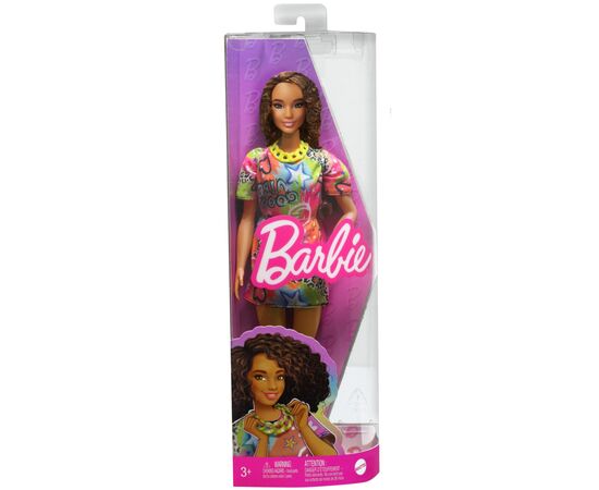 Кукла Barbie Fashionistas в ярком платье-футболке (HPF77), изображение 6 Кукла Barbie Fashionistas в ярком платье-футболке (HPF77), изображение 6