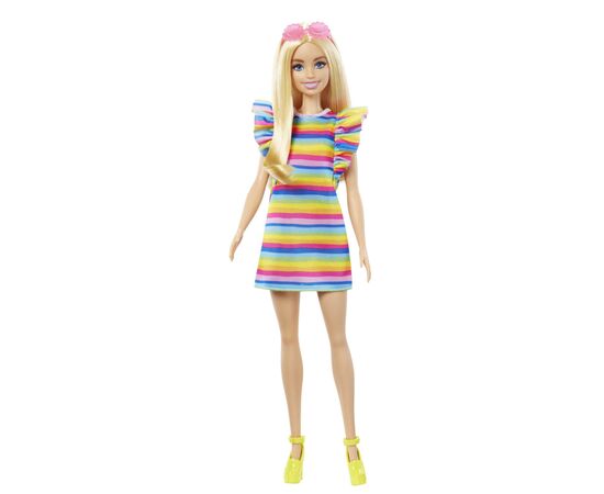 Кукла Barbie Fashionistas с брекетами в полосатом платье (HPF73), изображение 2 Кукла Barbie Fashionistas с брекетами в полосатом платье (HPF73), изображение 2