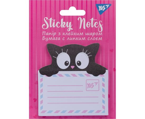 Папір для нотаток Yes з клейким шаром Meow, 40 аркушів (170273)