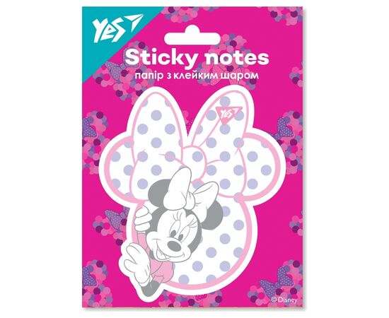 Папір для нотаток Yes з клейким шаром фігурна Minnie Mouse, 40 аркушів (170301)