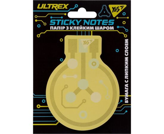 Папір для нотаток Yes з клейким шаром фігурна Ultrex, 40 аркушів (170270)