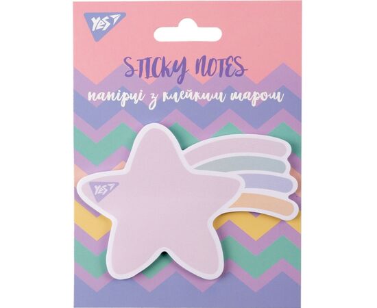Папір для нотаток Yes з липким шаром фігурний Glamour 40 аркушів (170351)