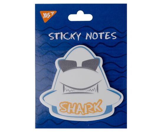 Папір для нотаток Yes з клейким шаром фігурний Shark 104х93 мм, 40 аркушів (170250)