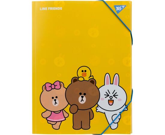Папка на резинках Yes A4 Line Friends (492098)