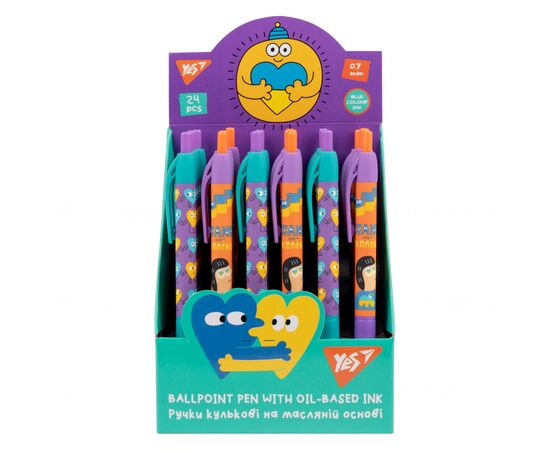 Ручка шариковая Yes Stand with Ukraine автоматическая 0,7 мм синяя (412114), изображение 2 Ручка шариковая Yes Stand with Ukraine автоматическая 0,7 мм синяя (412114), изображение 2