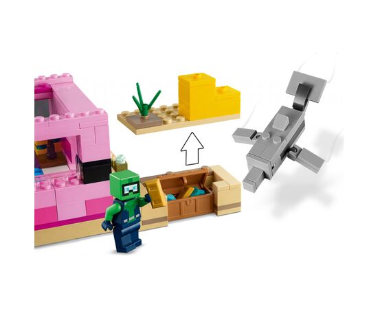 Конструктор LEGO Minecraft Дім-Аксолотль 242 деталі 242 деталі (21247), зображення 8 Конструктор LEGO Minecraft Дім-Аксолотль 242 деталі 242 деталі (21247), зображення 8