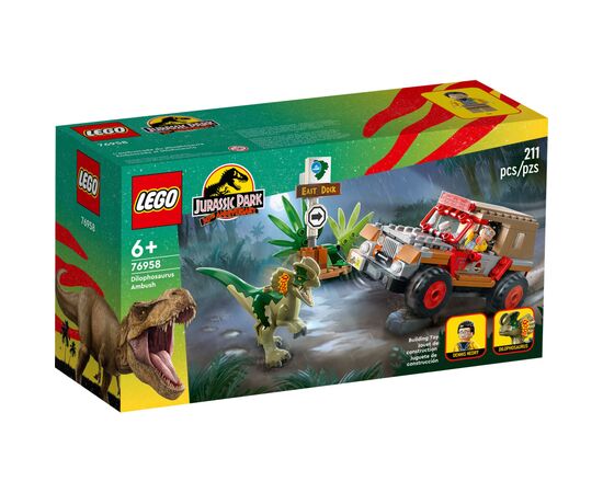Конструктор LEGO Jurassic World Засада дилофозавра 211 деталей (76958)