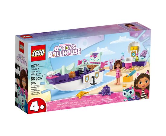 Конструктор LEGO Gabby's Dollhouse Корабль и спа Габби и Нявки 88 деталей (10786)