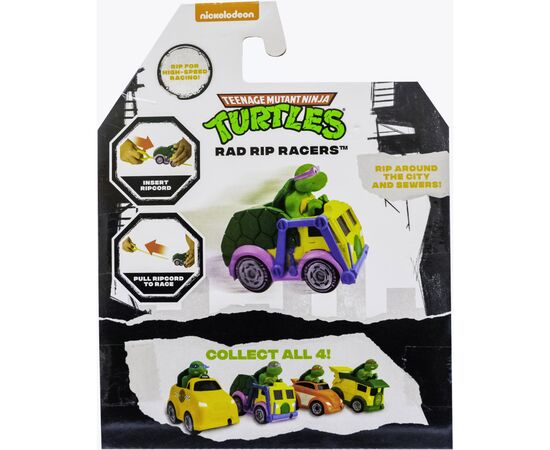 Игровой набор Funrise TMNT Черепашки-ниндзя классические Гонщик с лаунчером Донателло (71019), изображение 5 Игровой набор Funrise TMNT Черепашки-ниндзя классические Гонщик с лаунчером Донателло (71019), изображение 5