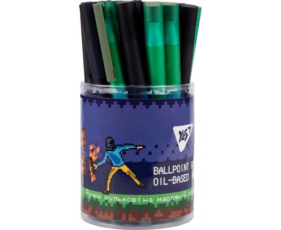 Ручка шариковая Yes 8bit UA Fire 0,7 мм синяя (412116), изображение 4 Ручка шариковая Yes 8bit UA Fire 0,7 мм синяя (412116), изображение 4