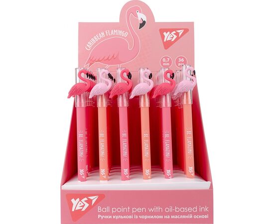 Ручка шариковая Yes Caribbean flamingo 0,7 мм синяя (412003), изображение 5 Ручка шариковая Yes Caribbean flamingo 0,7 мм синяя (412003), изображение 5