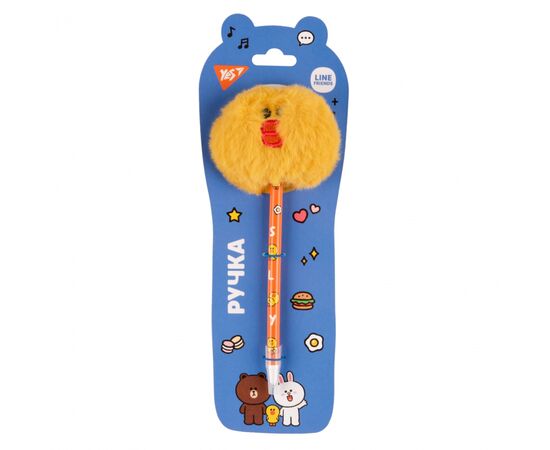 Ручка кулькова Yes пухнаста Line Friends' Choco (412112), зображення 2 Ручка кулькова Yes пухнаста Line Friends' Choco (412112), зображення 2