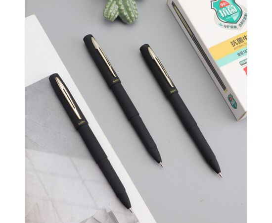 Ручка гелевая Baoke антибактериальное покрытие софт 0.5 мм, черная (PEN-BAO-1828A-B), изображение 3 Ручка гелевая Baoke антибактериальное покрытие софт 0.5 мм, черная (PEN-BAO-1828A-B), изображение 3