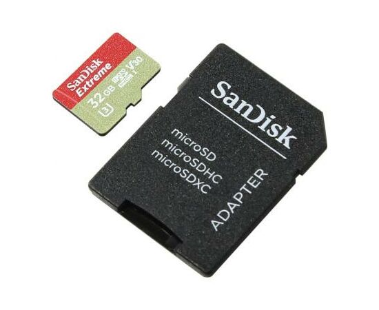 Карта памяти SanDisk 32GB microSD class 10 V30 A1 UHS-I U3 Extreme Action (SDSQXAF-032G-GN6AA), изображение 2 Карта памяти SanDisk 32GB microSD class 10 V30 A1 UHS-I U3 Extreme Action (SDSQXAF-032G-GN6AA), изображение 2