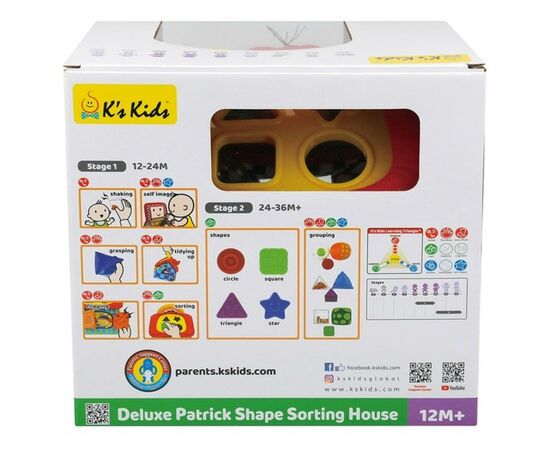 Развивающая игрушка K’S KIDS Сортер мягкий Домик (KA10460-2GB), изображение 7 Развивающая игрушка K’S KIDS Сортер мягкий Домик (KA10460-2GB), изображение 7