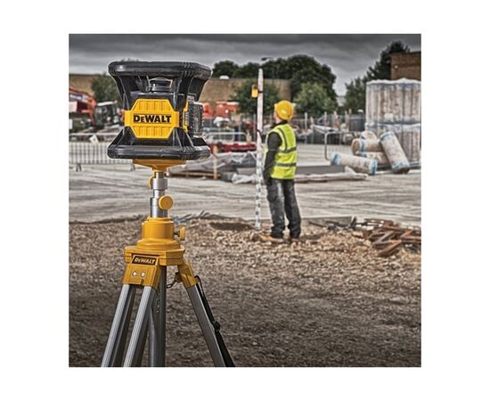 Лазерный нивелир DeWALT ротационный, 18В XR Li-Ion, красный луч, 4.5 кг, 2Ah, ЗП, кейс (DCE079D1R), изображение 4 Лазерный нивелир DeWALT ротационный, 18В XR Li-Ion, красный луч, 4.5 кг, 2Ah, ЗП, кейс (DCE079D1R), изображение 4