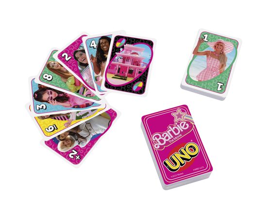 Настольная игра UNO Barbie в кино (HPY59), изображение 3 Настольная игра UNO Barbie в кино (HPY59), изображение 3