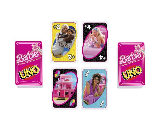 Настольная игра UNO Barbie в кино (HPY59), изображение 4 Настольная игра UNO Barbie в кино (HPY59), изображение 4