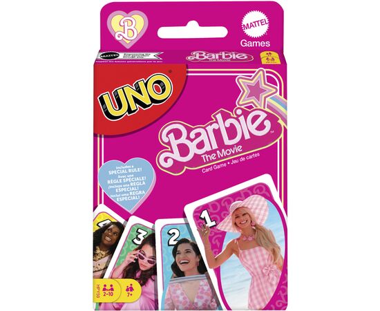 Настольная игра UNO Barbie в кино (HPY59), изображение 6 Настольная игра UNO Barbie в кино (HPY59), изображение 6