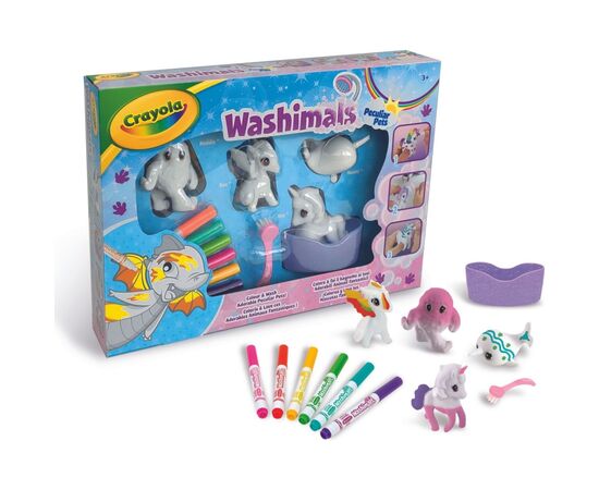 Набор для творчества Crayola Washimals Казкові тварини з ванною (25-7191), изображение 2 Набор для творчества Crayola Washimals Казкові тварини з ванною (25-7191), изображение 2