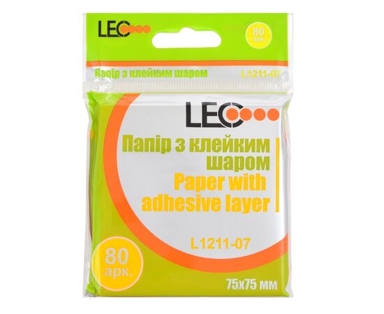 Бумага для заметок Leo с липким слоем 75х77мм, неон розовый 80 шт (170143), изображение 3 Бумага для заметок Leo с липким слоем 75х77мм, неон розовый 80 шт (170143), изображение 3