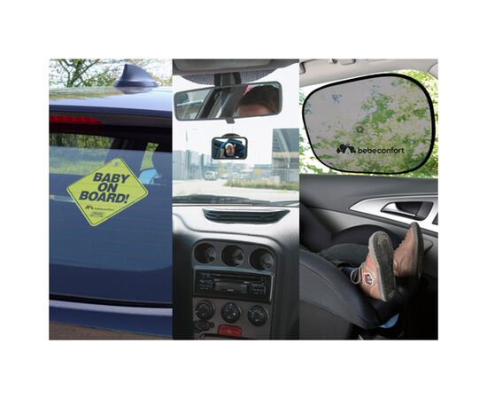 Дополнительное зеркало заднего вида Bebe Confort Travel Safety Kit Набор: зеркало, знак, шторка (3203201300), изображение 3 Дополнительное зеркало заднего вида Bebe Confort Travel Safety Kit Набор: зеркало, знак, шторка (3203201300), изображение 3