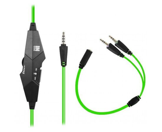 Наушники Gemix N1 Black-Green Gaming, изображение 4 Наушники Gemix N1 Black-Green Gaming, изображение 4
