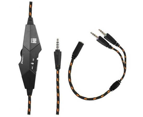 Наушники Gemix N20 White-Black-Orange Gaming, изображение 4