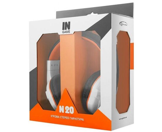 Наушники Gemix N20 White-Black-Orange Gaming, изображение 5